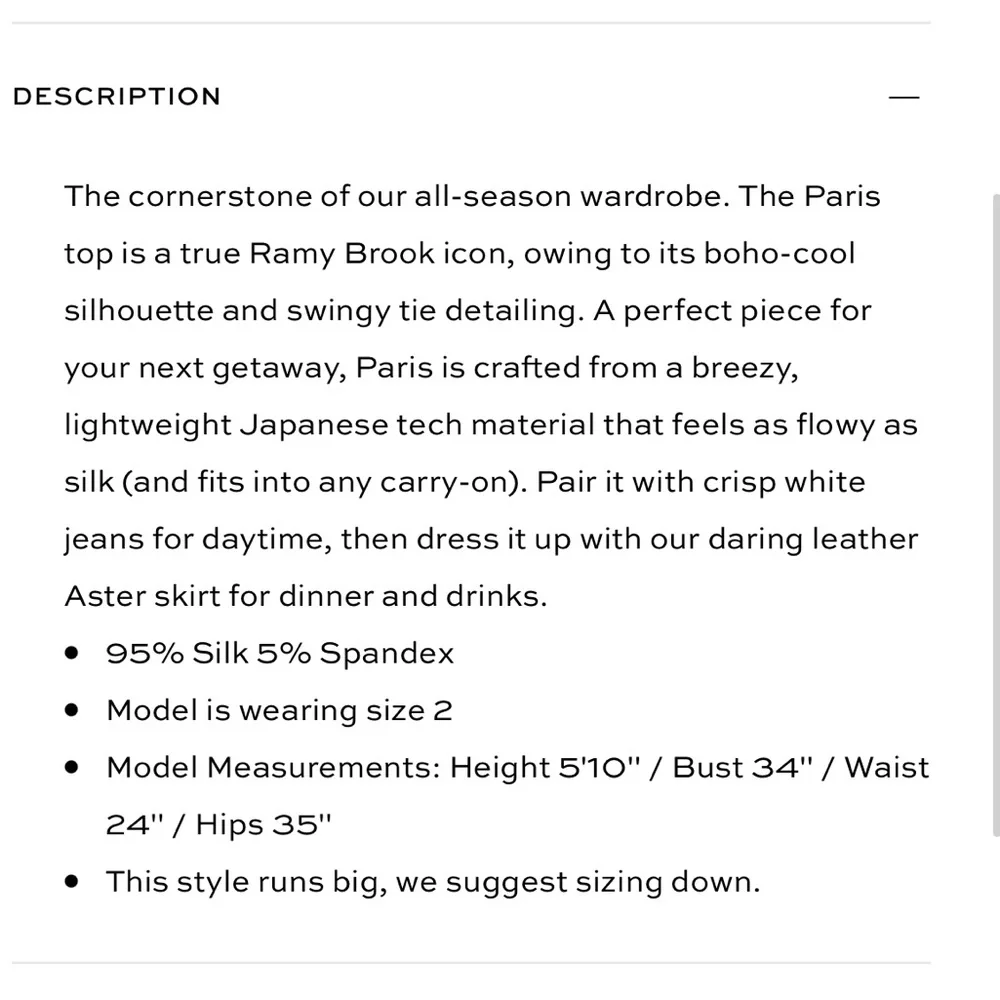 Ramy Brook shiny Paris blouse - Picture 9 of 9